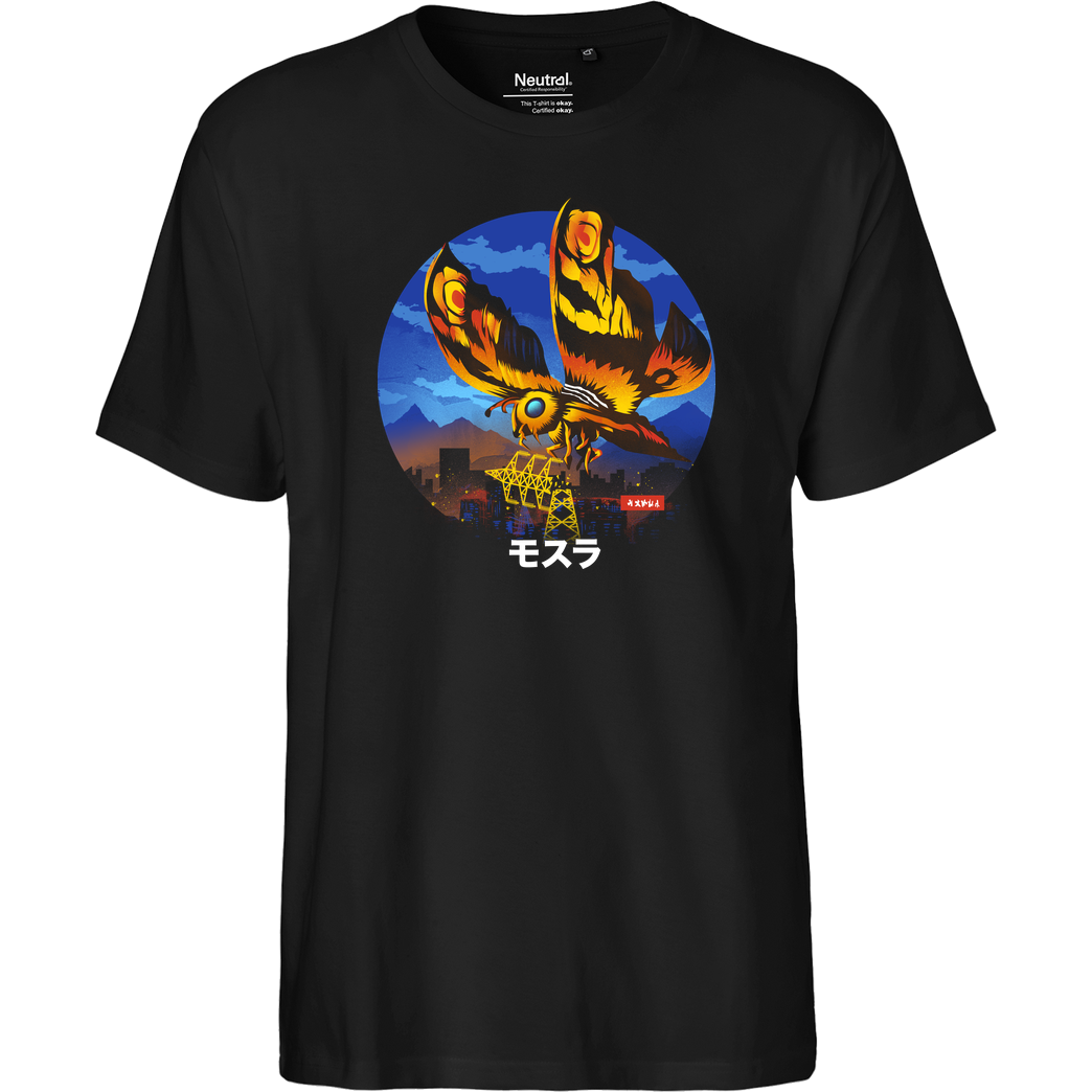 Dandingeroz Kaiju Moth T-Shirt Fairtrade T-Shirt - black
