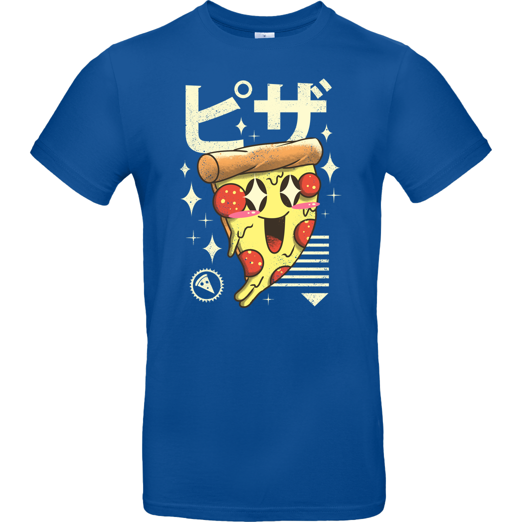 Vincent Trinidad Kawaii Pizza T-Shirt B&C EXACT 190 - Royal Blue