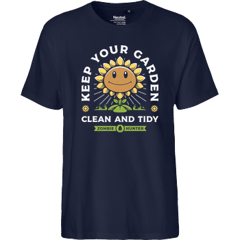 Keep Your Garden Clean Fairtrade T-Shirt - navy