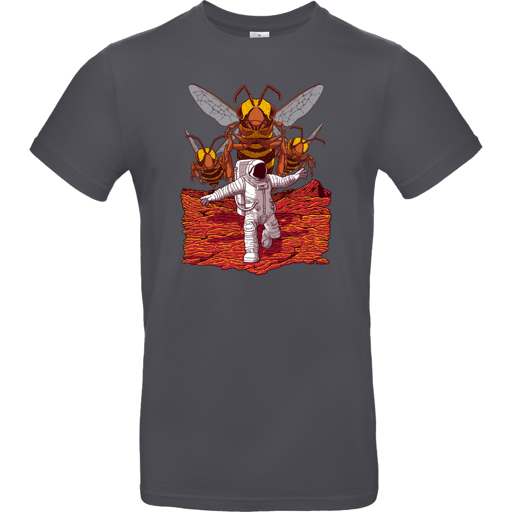 JCMaziu Killer Bees on Mars T-Shirt B&C EXACT 190 - Dark Grey