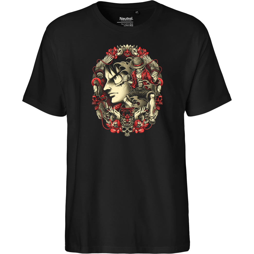 glitchygorilla King of the Pirates T-Shirt Fairtrade T-Shirt - black