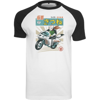 Kitsune Kamen Rider Raglan Tee white