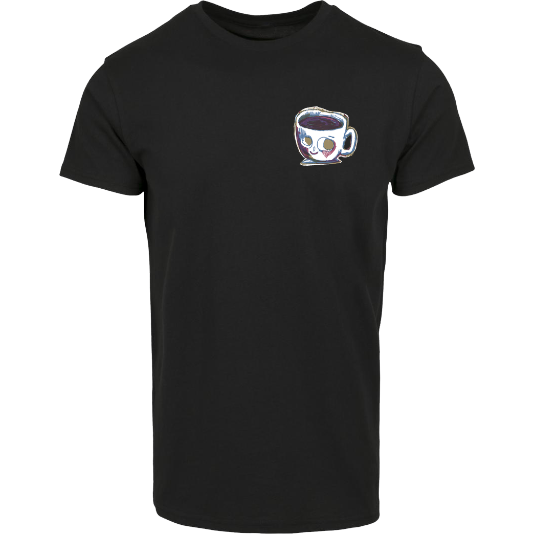 Kumo Kleine Kaffeetasse T-Shirt House Brand T-Shirt - Black
