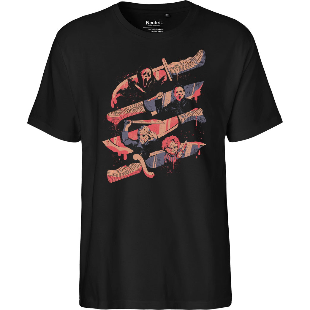 EduEly Knife Killers T-Shirt Fairtrade T-Shirt - black