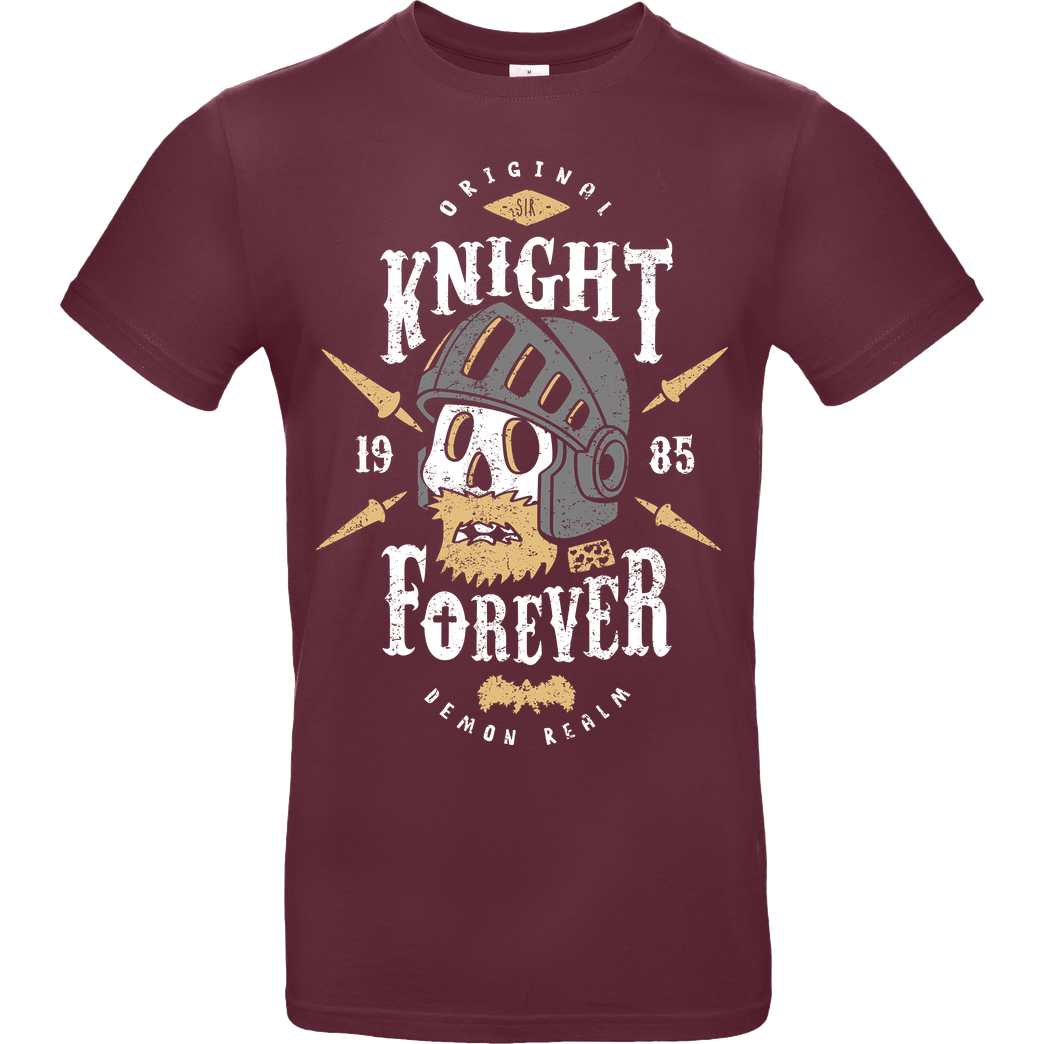 OlipopArt Knight Forever T-Shirt B&C EXACT 190 - Burgundy