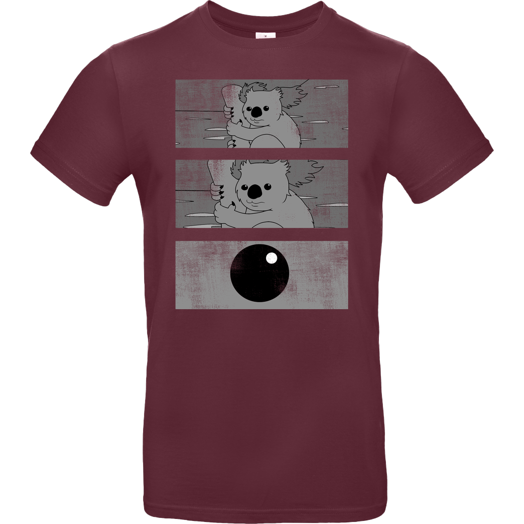 PsychoDelicia Koala T-Shirt B&C EXACT 190 - Burgundy