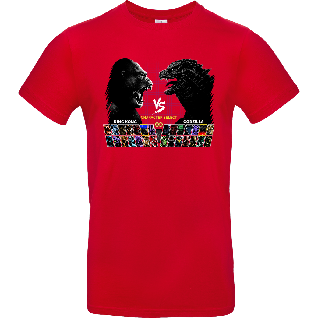 Albertocubatas Kong VS King T-Shirt B&C EXACT 190 - Red