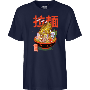 Krusty Onsen Ramen Fairtrade T-Shirt - navy