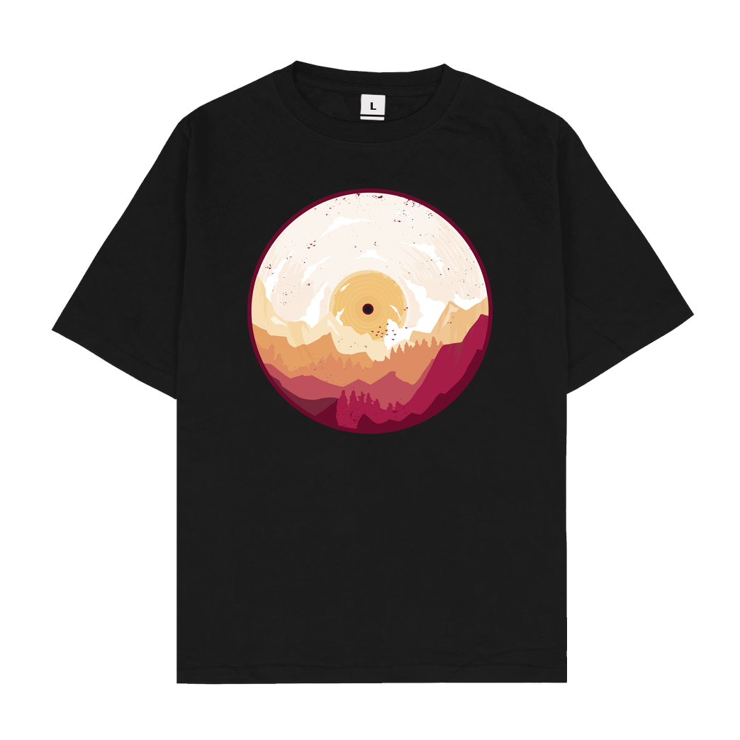 Jonz Landscape Vinyl T-Shirt Oversize T-Shirt - Black