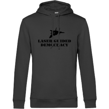 Laser guided democracy B&C HOODED INSPIRE - black