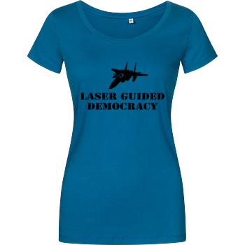 Laser guided democracy Girlshirt petrol