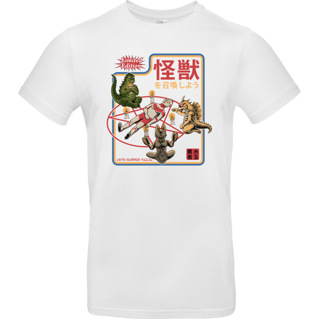 Polkadothero Let's summon Kaiju T-Shirt B&C EXACT 190 -  White