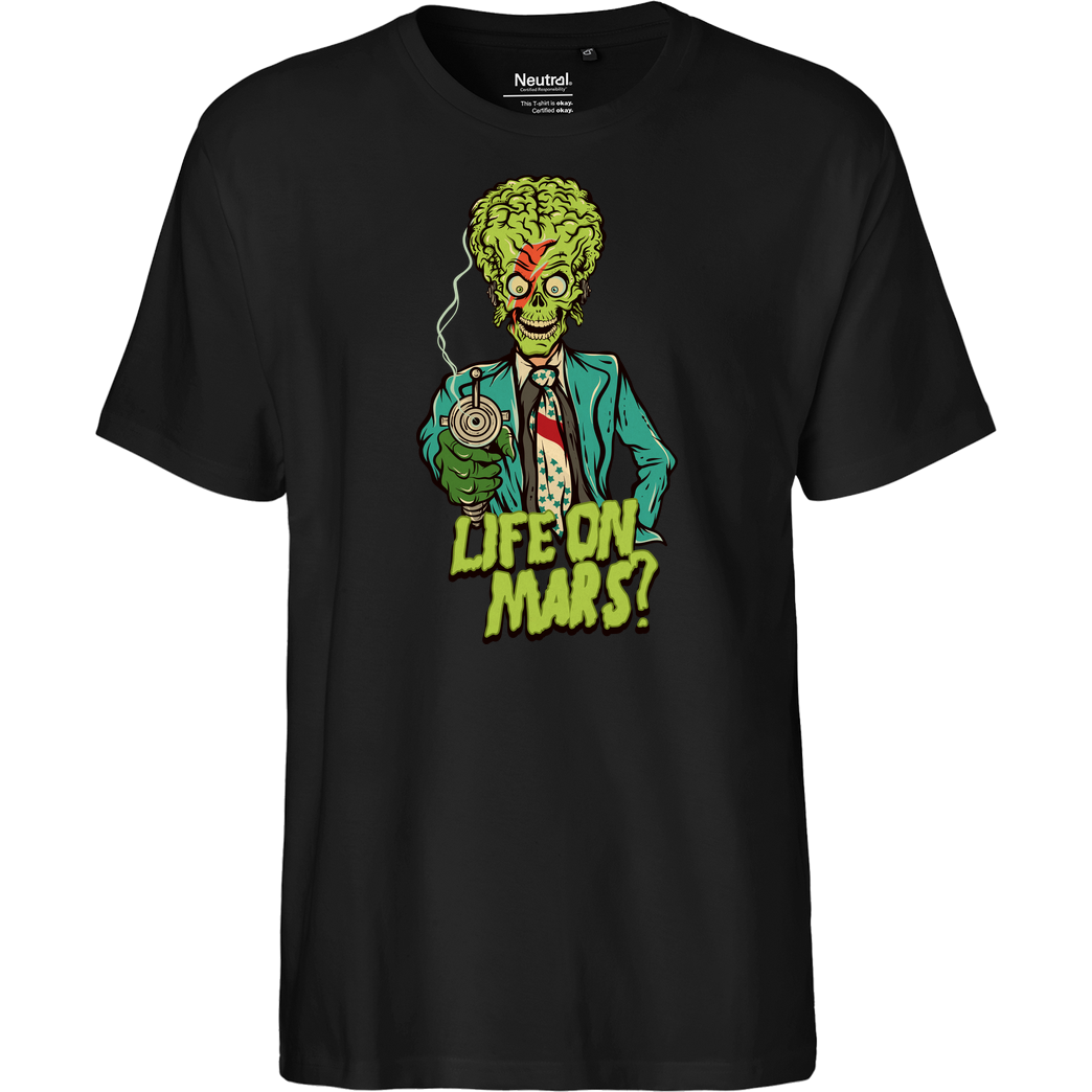 greendevil Life on Mars? T-Shirt Fairtrade T-Shirt - black