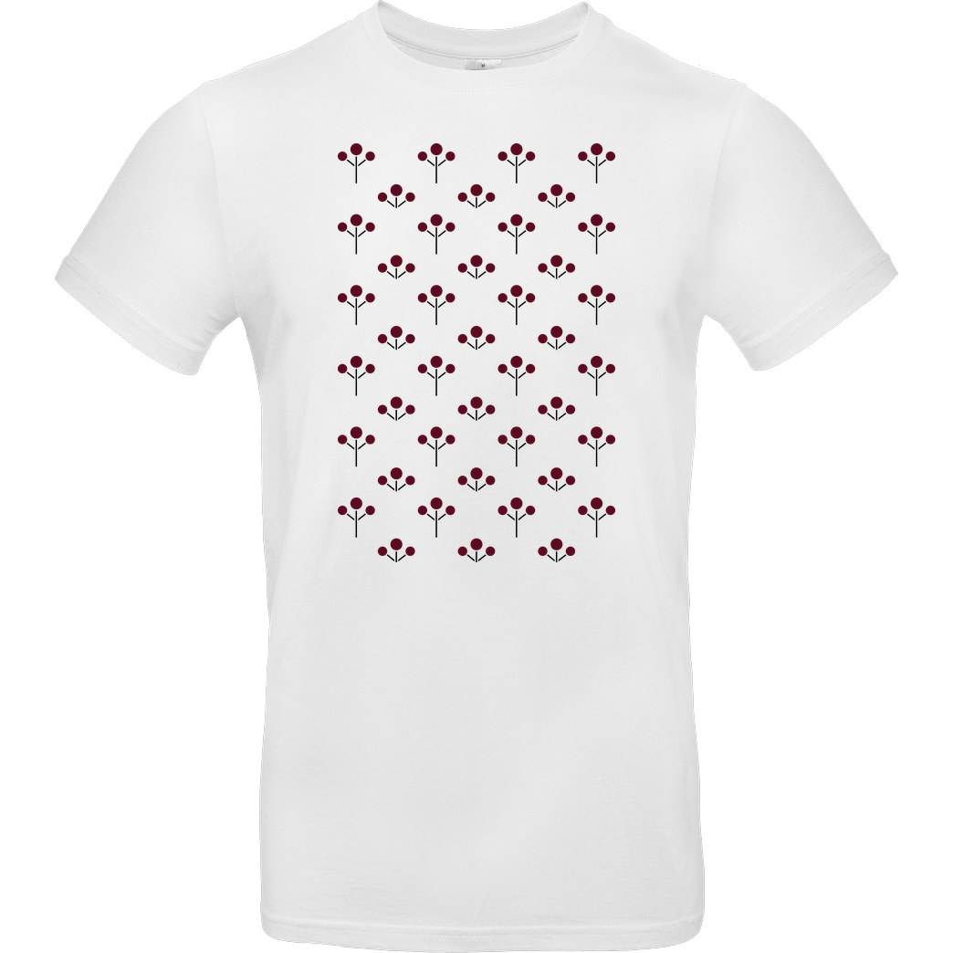 Falschparka Little Berries Pattern T-Shirt B&C EXACT 190 -  White