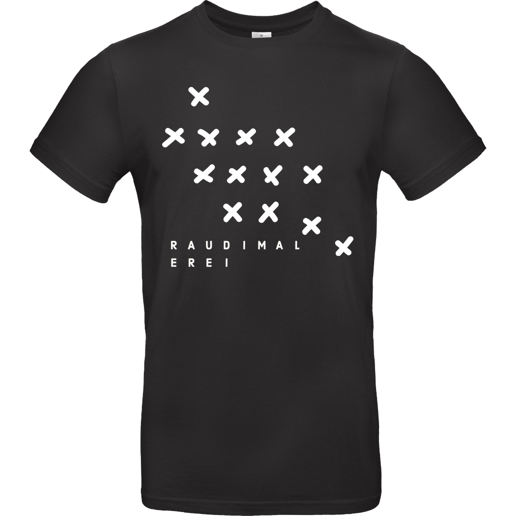 RAUDIMALEREI Logo Kreuze w T-Shirt B&C EXACT 190 - Black