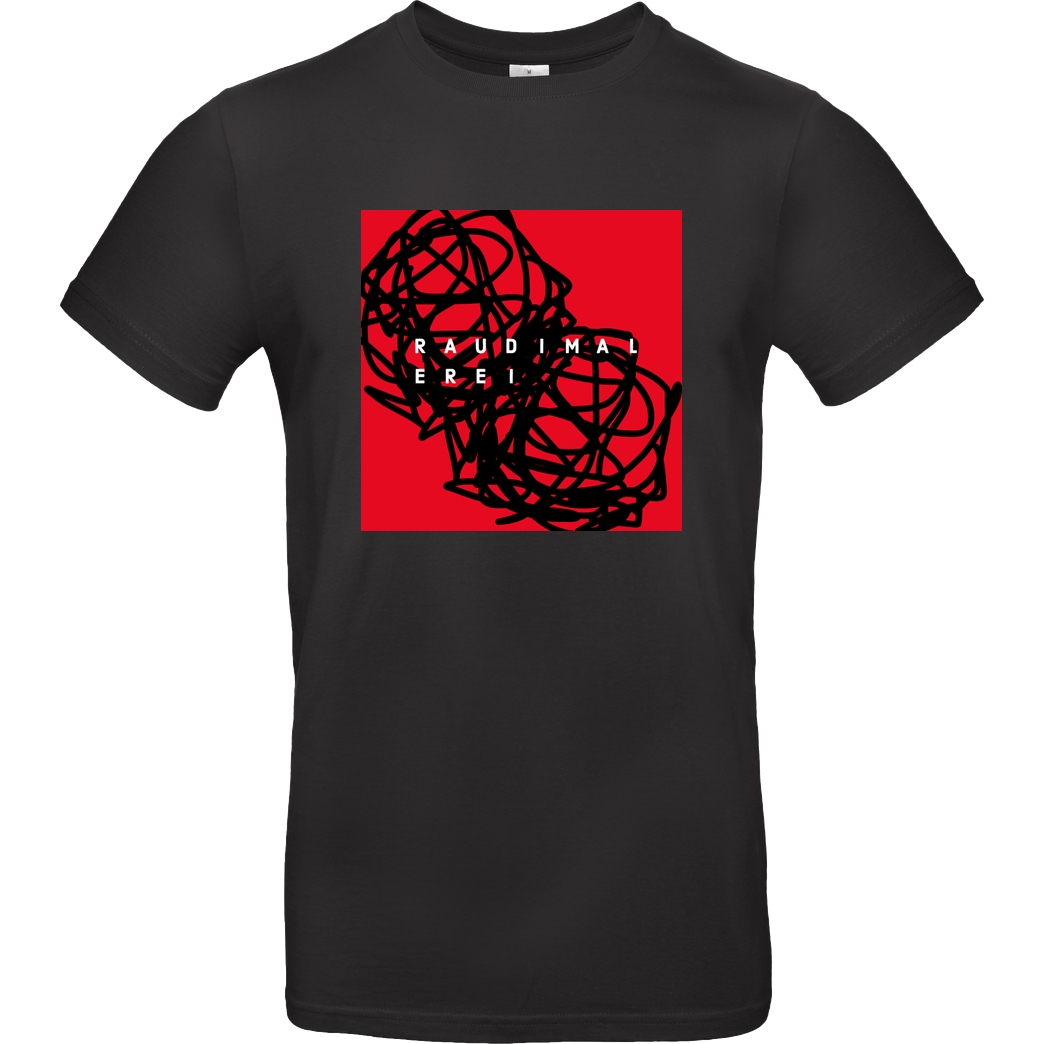 RAUDIMALEREI Logo Kringel T-Shirt B&C EXACT 190 - Black