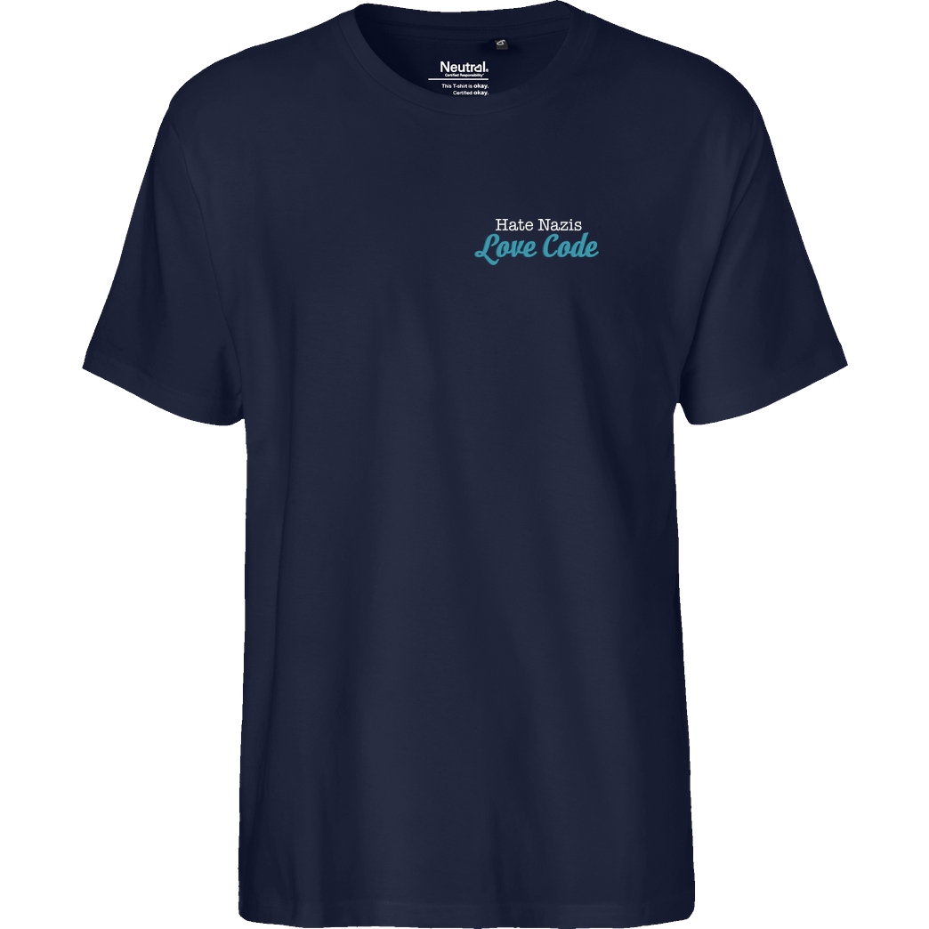 comspace love code T-Shirt Fairtrade T-Shirt - navy