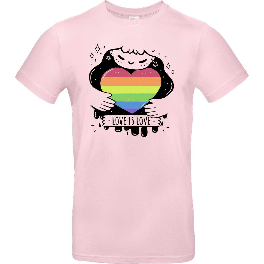 xMorfina Love is Love T-Shirt B&C EXACT 190 - Light Pink
