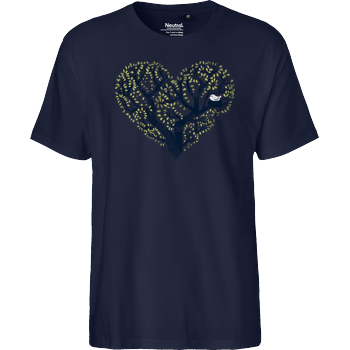 Love is where the nest is Fairtrade T-Shirt - navy