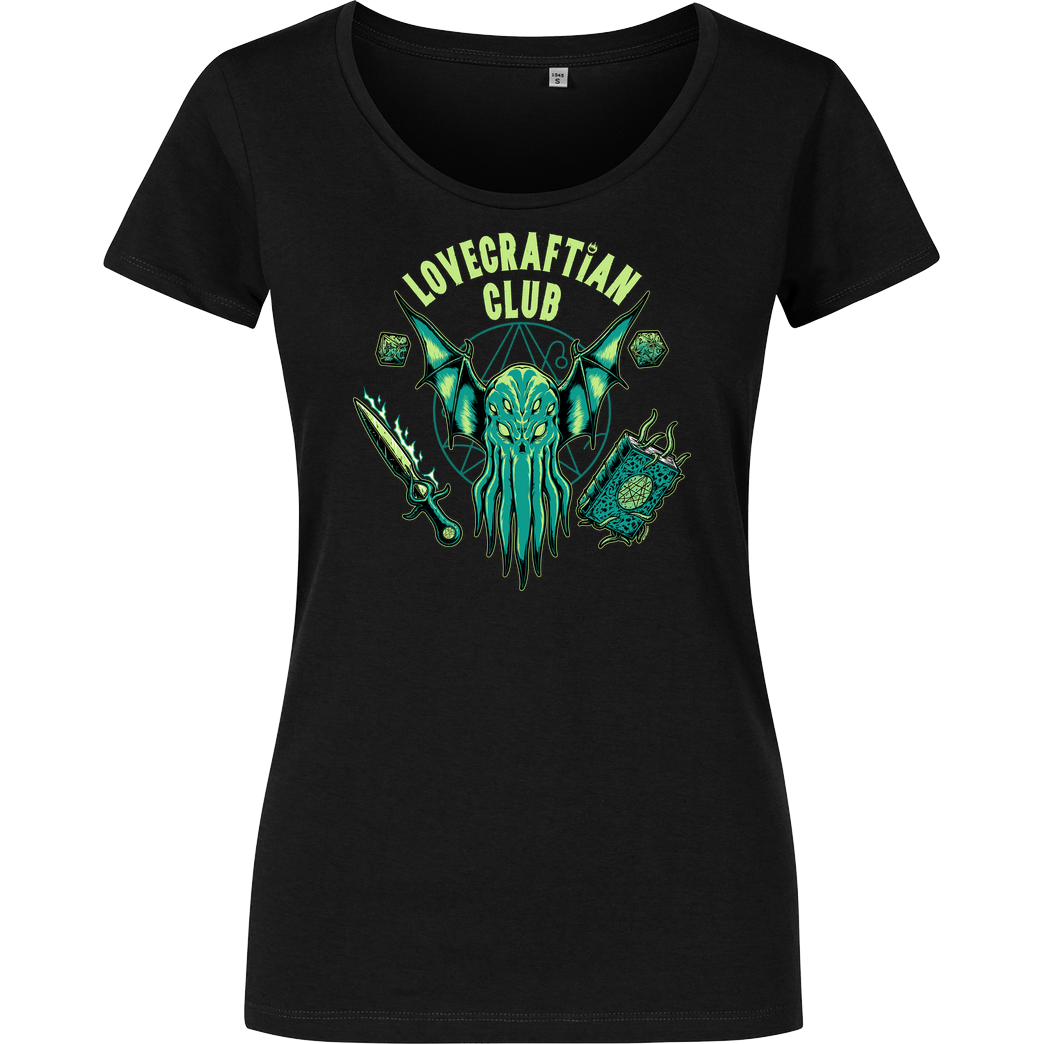 Pigboom Lovecraftian Club T-Shirt Girlshirt schwarz