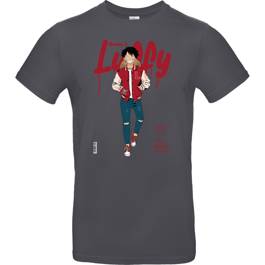 Jelly Pixels Luff Fashion T-Shirt B&C EXACT 190 - Dark Grey