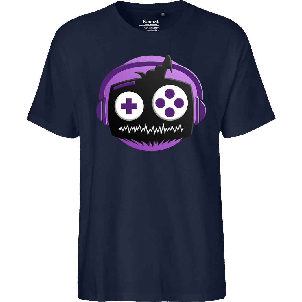 deMichl Luz_purple T-Shirt Fairtrade T-Shirt - navy