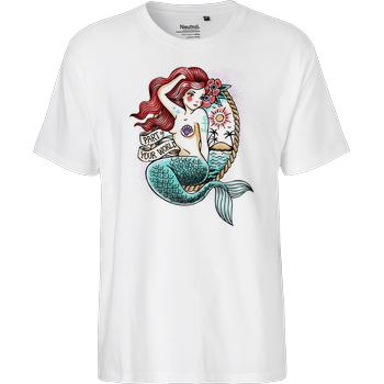 Mermaid Tattoo Fairtrade T-Shirt - white