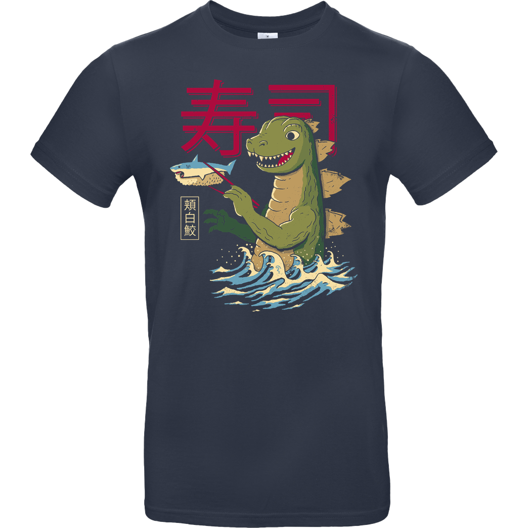 DinoMike Monster Sushi T-Shirt B&C EXACT 190 - Navy