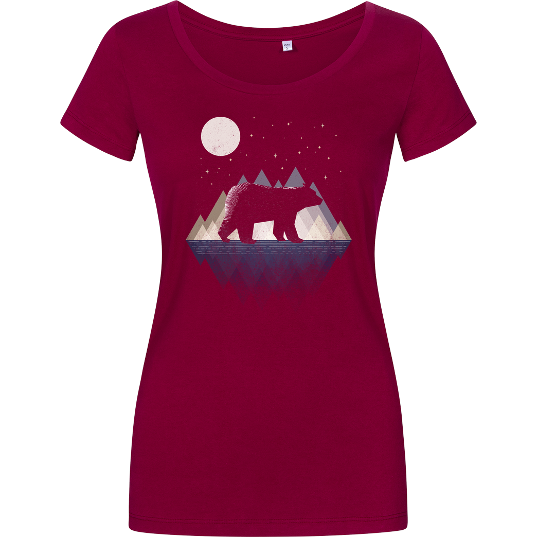 Rocketman moon bear solid T-Shirt Girlshirt berry