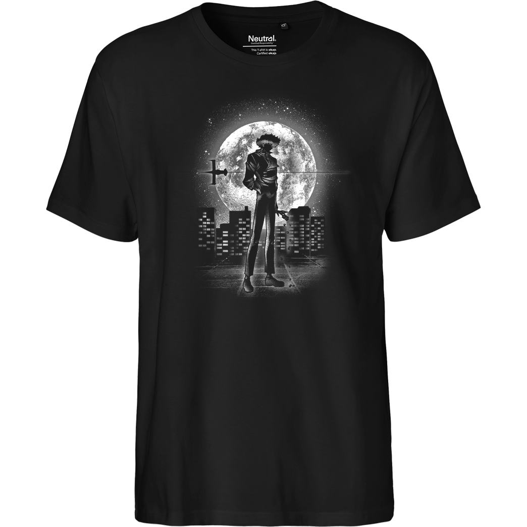 Fanfreak Moonlight Cowboy T-Shirt Fairtrade T-Shirt - black
