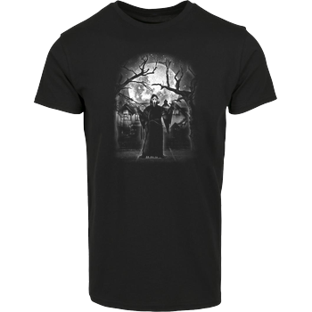 Moonlight Ghost House Brand T-Shirt - Black