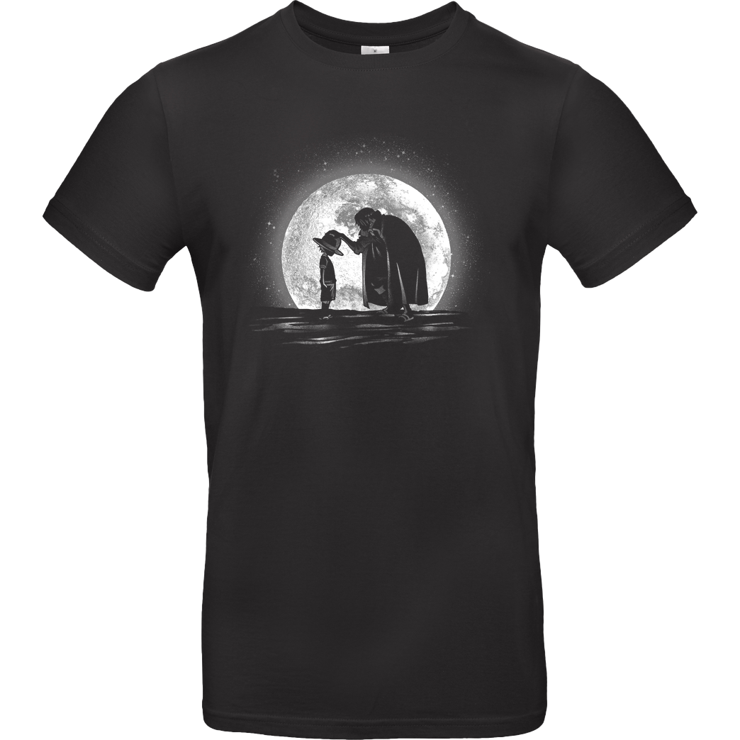 Fanfreak Moonlight Straw Hat T-Shirt B&C EXACT 190 - Black