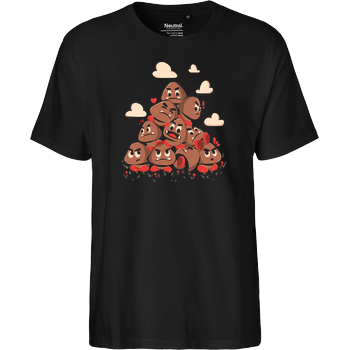 Mushroom Pile Fairtrade T-Shirt - black