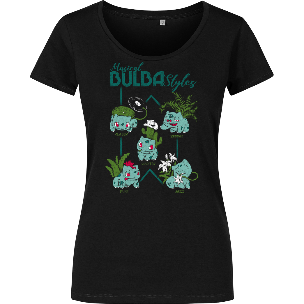 Umberto Vicente Musical Bulbastyles T-Shirt Girlshirt schwarz