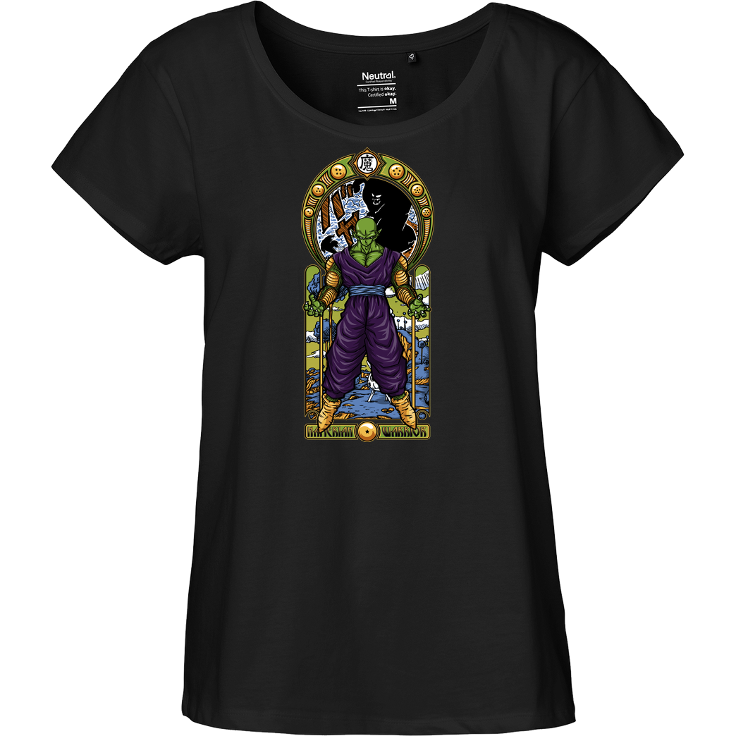 CoD Designs Namekian Warrior T-Shirt Fairtrade Loose Fit Girlie - black