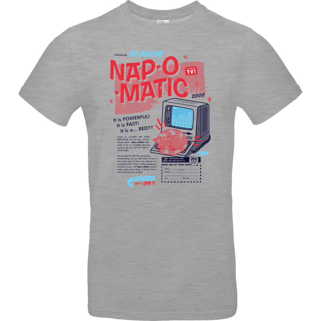 Vo Maria Nap-o-Matic T-Shirt B&C EXACT 190 - heather grey