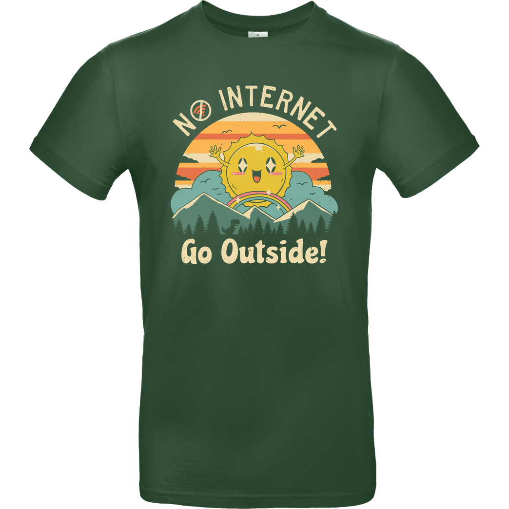 Vincent Trinidad No Internet Vibes! T-Shirt B&C EXACT 190 -  Bottle Green