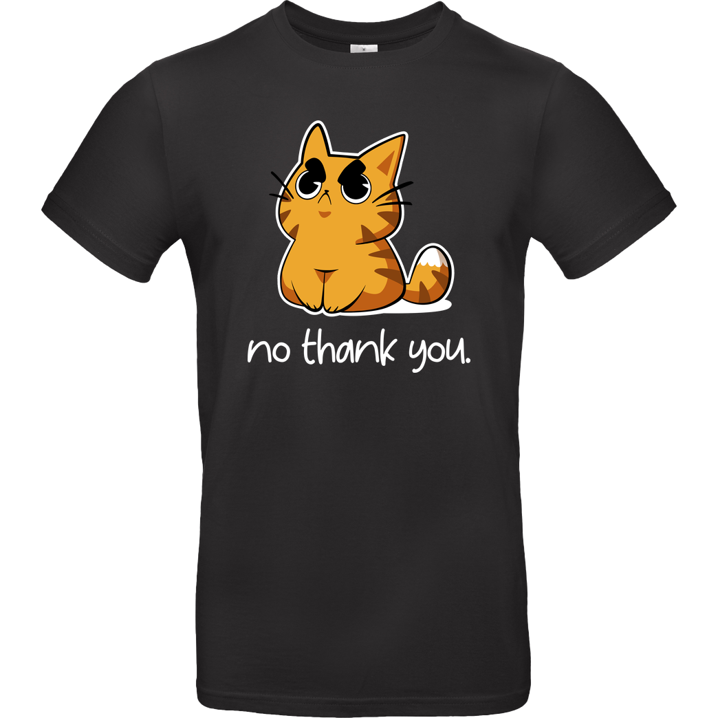 Snouleaf No Thank You T-Shirt B&C EXACT 190 - Black