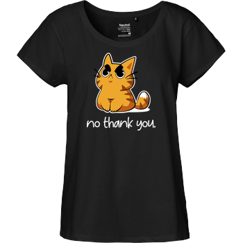 No Thank You Fairtrade Loose Fit Girlie - black