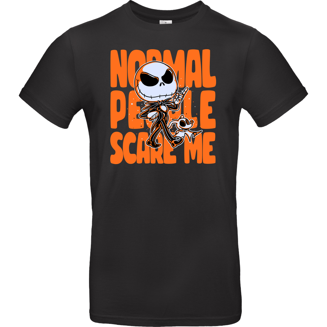 fitasartwork Normal People Scare Me T-Shirt B&C EXACT 190 - Black
