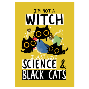Not a Witch Art Print yellow