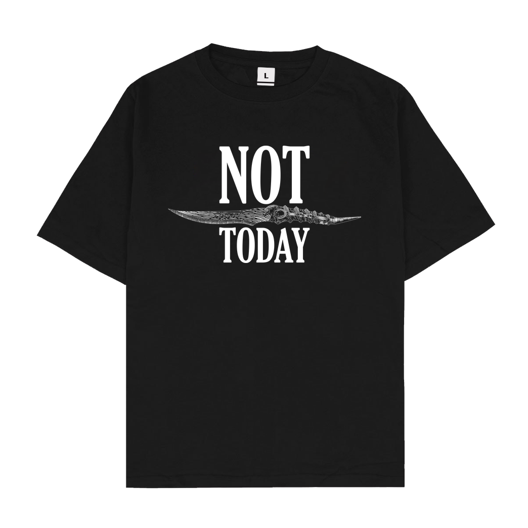 Rocketman Not Today Dagger T-Shirt Oversize T-Shirt - Black
