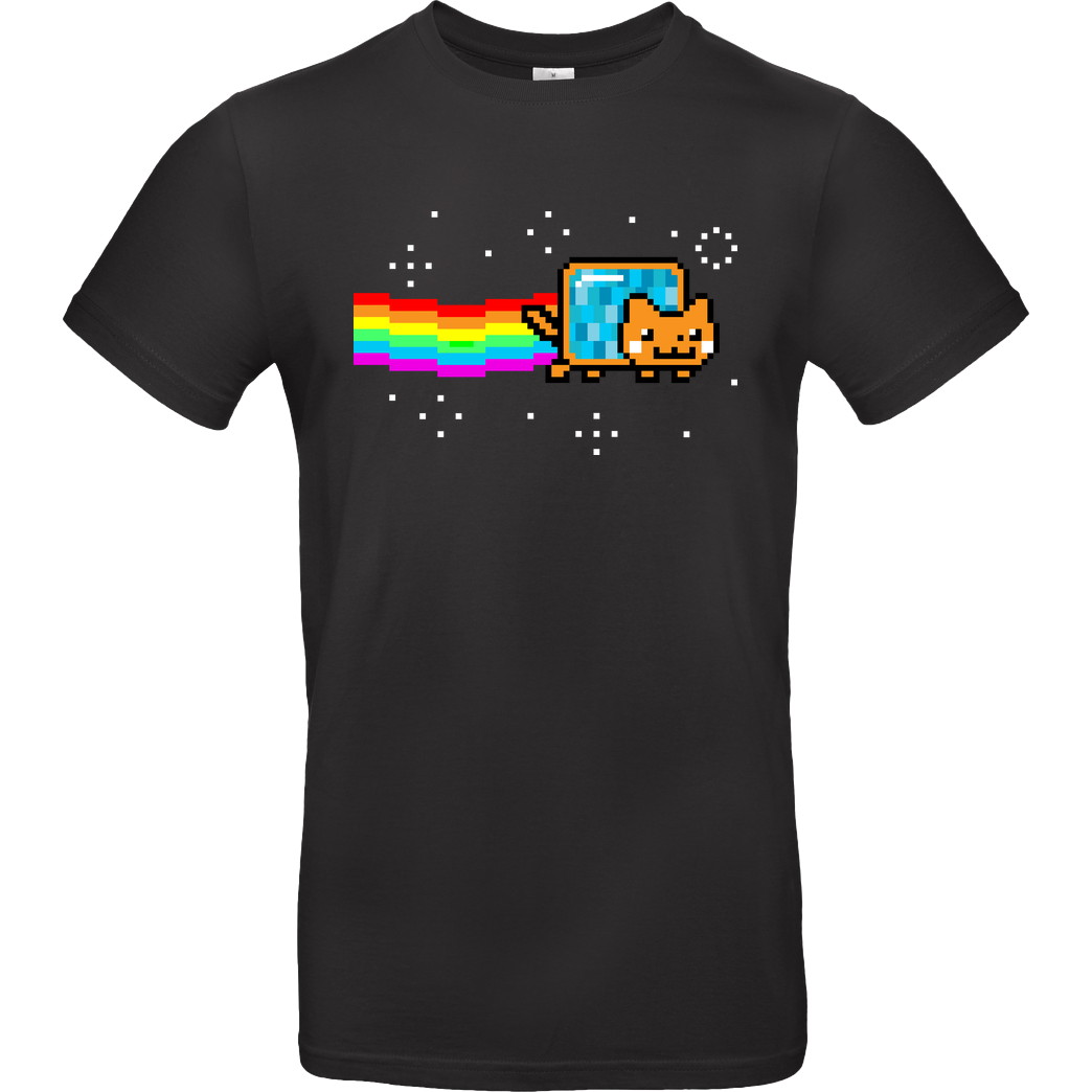 Rocketman Nyan Goose T-Shirt B&C EXACT 190 - Black