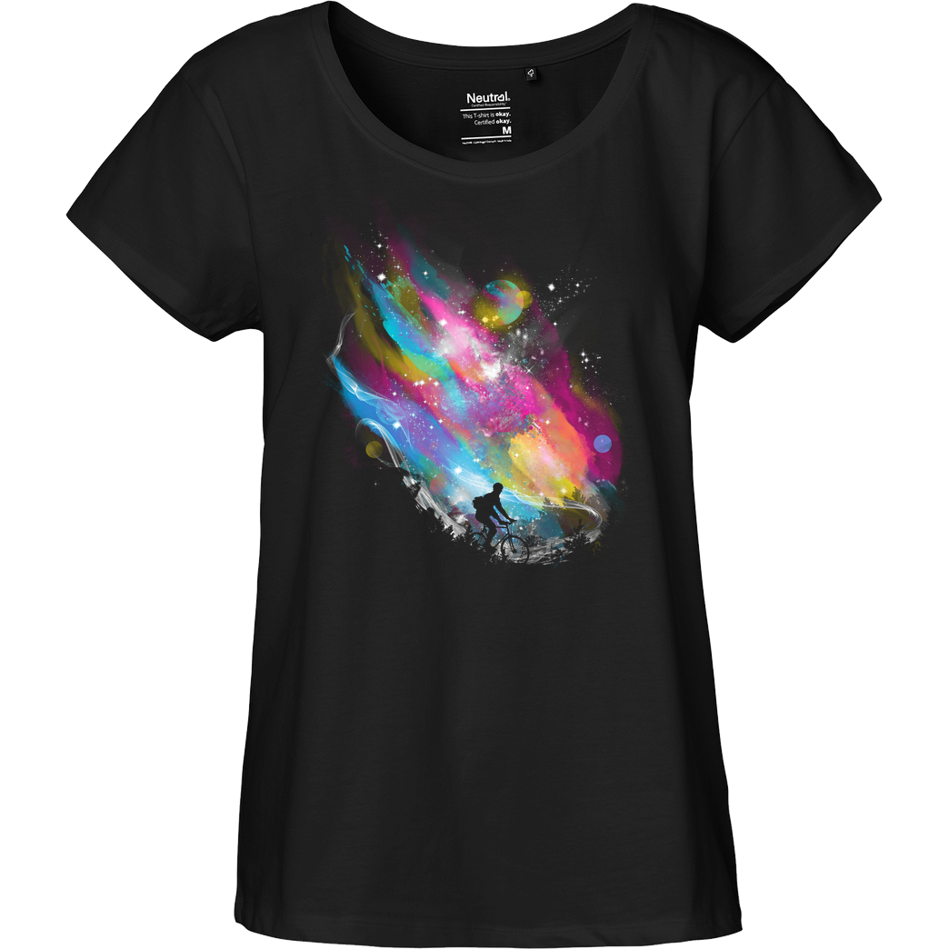kharmazero On the Road with the Stars T-Shirt Fairtrade Loose Fit Girlie - black
