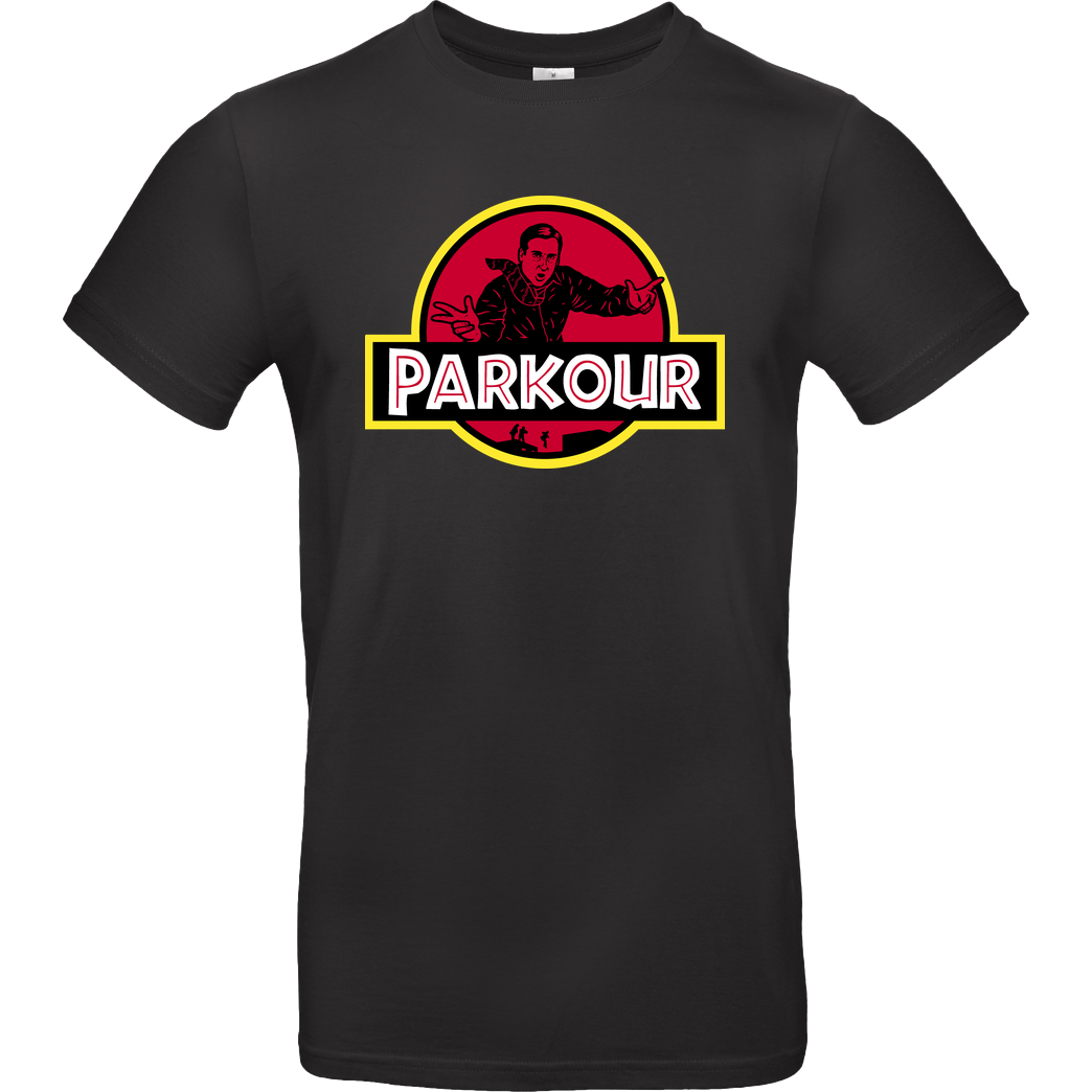 Raffiti Design Parkour! T-Shirt B&C EXACT 190 - Black