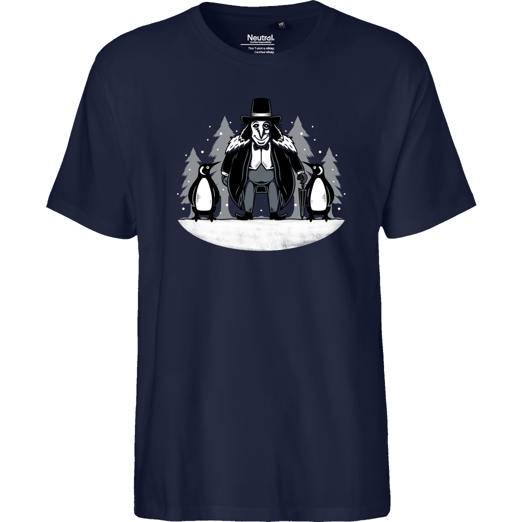 AlundrART Penguins T-Shirt Fairtrade T-Shirt - navy