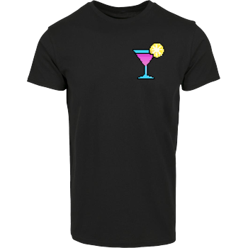 Pixel Cocktail House Brand T-Shirt - Black