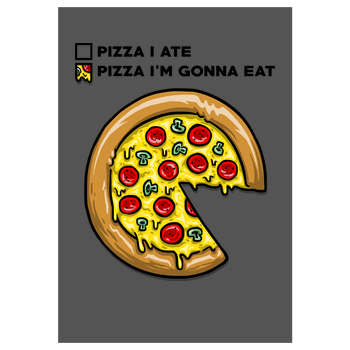 Pizza Pie Chart Art Print grey