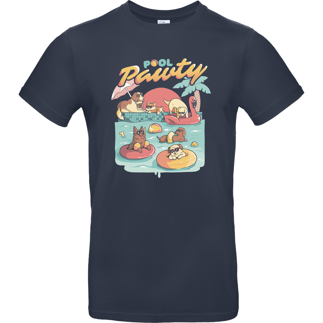EduEly Pool Pawty T-Shirt B&C EXACT 190 - Navy