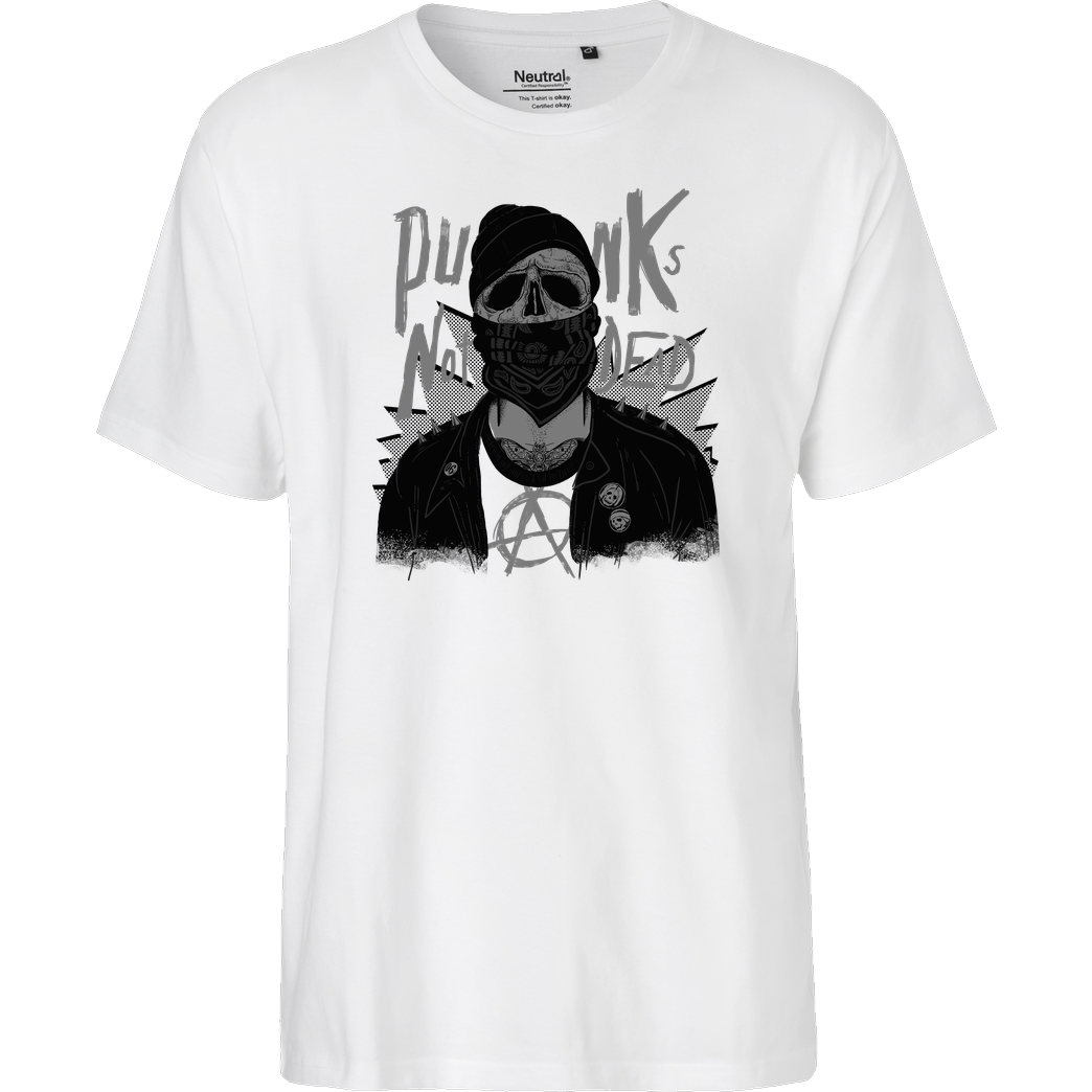 EduEly Punk's not Dead! T-Shirt Fairtrade T-Shirt - white